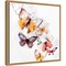 Butterfly Fly Away I by PI Gallerie 16-in. W x 16-in. H. Canvas Wall Art Print Framed in Natural